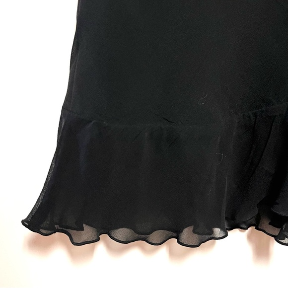 Vintage Express Silk Slip Dress Womens SZ 12 Lace Ruffle Whimsygoth Fairy Grunge - Picture 11 of 15